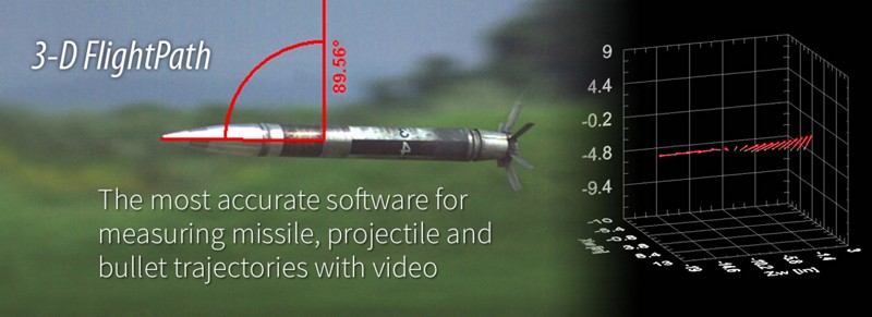 Xcitex ProAnalyst - śledzenie 3D pocisku rakietowego